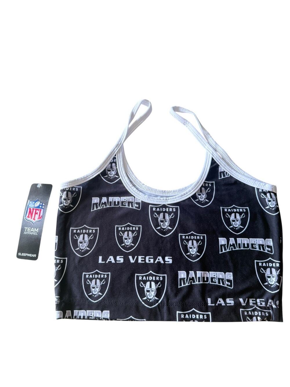 Women’s NFL Las Vegas Raiders Ultra Crop top Football Sports NFL Bralette M NWT